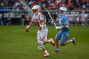Syracuse senior faceoff specialist Ben Williams has had an up-and-down season. Against Yale, he went a career-worst 1-for-11.  